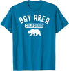 Cali Retro Tees Bay Area San Francisco Oakland Berkeley California 510 Bear T-Shirt - Sapphire Blue