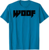 WOOF Gay Men Bear Daddy Pride LGBTQIA+ Funny Metal Novelty T-Shirt - Sapphire Blue