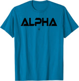 Mens ALPHA Gym Rabbit Workout Bodybuilding Fitness T-Shirt in Sapphire Blue