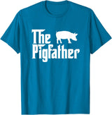 Funny Pig Whisperer Shirts Gifts The Pig Father Funny Pig Lover Whisperer T Shirt Gift T-Shirt - Sapphire Blue