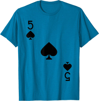 Playing Cards Costumes Five of Spades Costume T-Shirt Halloween Deck of Cards T-Shirt