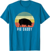 Pig Farmer for Men Women Kids Boys Girls Pig Dad - Daddy Farmer Farming Farm Pork Animal Livestock T-Shirt - Sapphire Blue