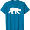 Walking Polar Bear T-Shirt - Sapphire Blue