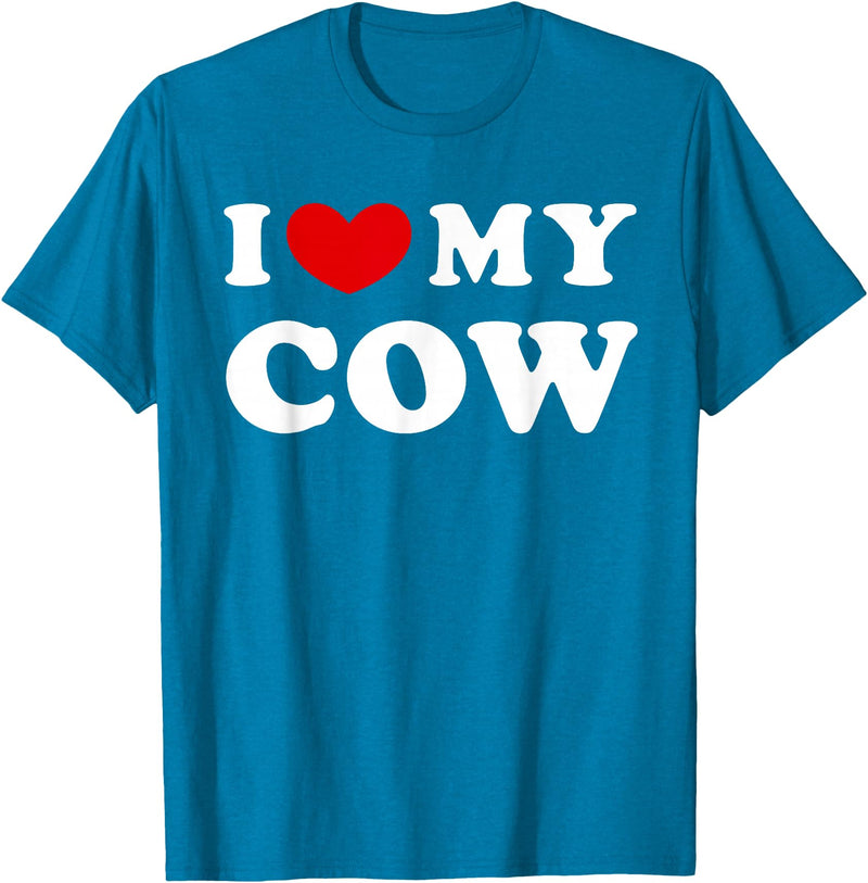 I Heart My Everything - Collection I Love My Cow, I Heart My Cow, I Love My Cow T-Shirt - Sapphire Blue