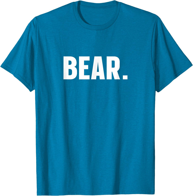 indecent Words BEAR Simple Word BEAR T-Shirt - Sapphire Blue