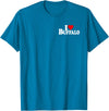 LOVE OF BUFFALO HEART CITY APPAREL I LOVE HEART BUFFALO NY T-Shirt - Sapphire Blue