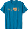 Cute Pulse Line Animal Lover Outfit Men Women Kids I Love My Pig Heart Valve Heartbeat Funny Barn Farmer Gift T-Shirt - Sapphire Blue