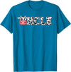 ETHRLO cow im one birthday decorations Shirts Uncle Cow Print Cowboy Animal Pattern Farmer Cow Uncle T-Shirt - Sapphire Blue