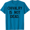 CAT COW CHIVALRY IS NOT DEAD T-Shirt - Sapphire Blue