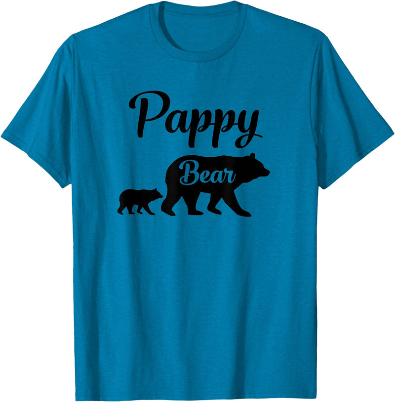 Pappy Gifts Pappy Bear Gift T-Shirt - Sapphire Blue
