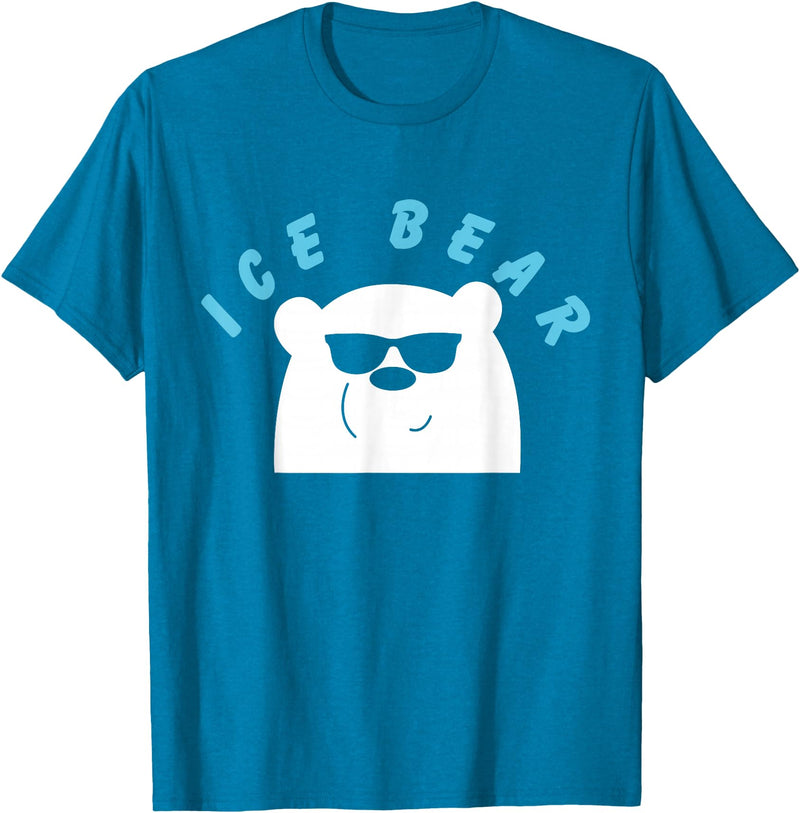 Global Warming Awareness Arctic Winter Ice Ice Bear with Sunglasses Polar Bear Plunge T-Shirt - Sapphire Blue