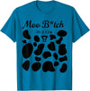 OscursBest Moo I'm a Cow Print Parody Costume Funny Graphic Not Spooky T-Shirt - Sapphire Blue