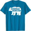 Cute Bear Cuddle Monster Shirts Cuddle Monster Bear Silhouette Fun Novelty T-Shirt - Sapphire Blue
