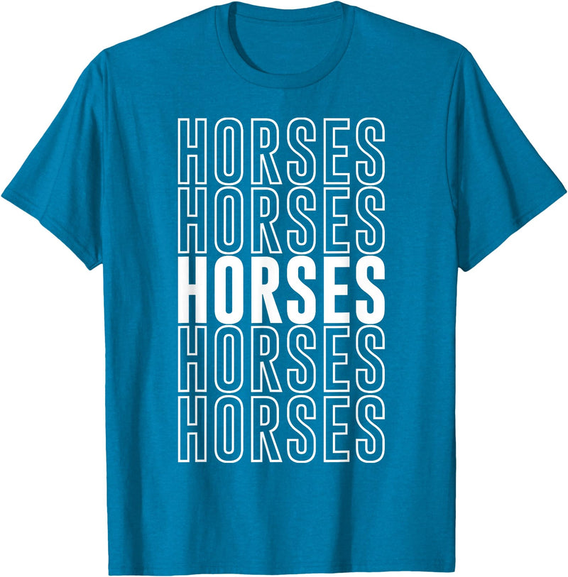 Horses Apparel Horses T-Shirt - Sapphire Blue
