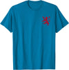 SCOTTISH RED LION Scotland RED Lion Rampant Symbol T-Shirt - Sapphire Blue