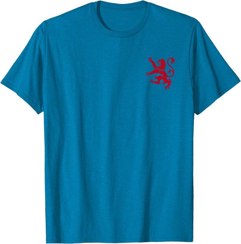 SCOTTISH RED LION Scotland RED Lion Rampant Symbol T-Shirt - Sapphire Blue