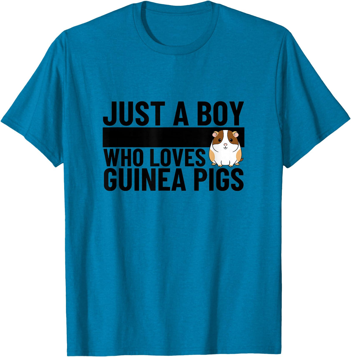 Guinea Pig Hideout Designs Just A Boy Who Loves Guinea Pigs Funny Guinea Pig T-Shirt - Sapphire Blue