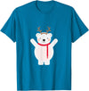 Ugly Sweater Designs Christmas Polar Bear T-Shirt - Sapphire Blue