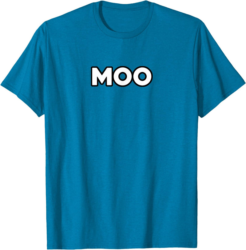 Moo Talking Cow Moo - Funny Cow Goes Moo T-Shirt - Sapphire Blue