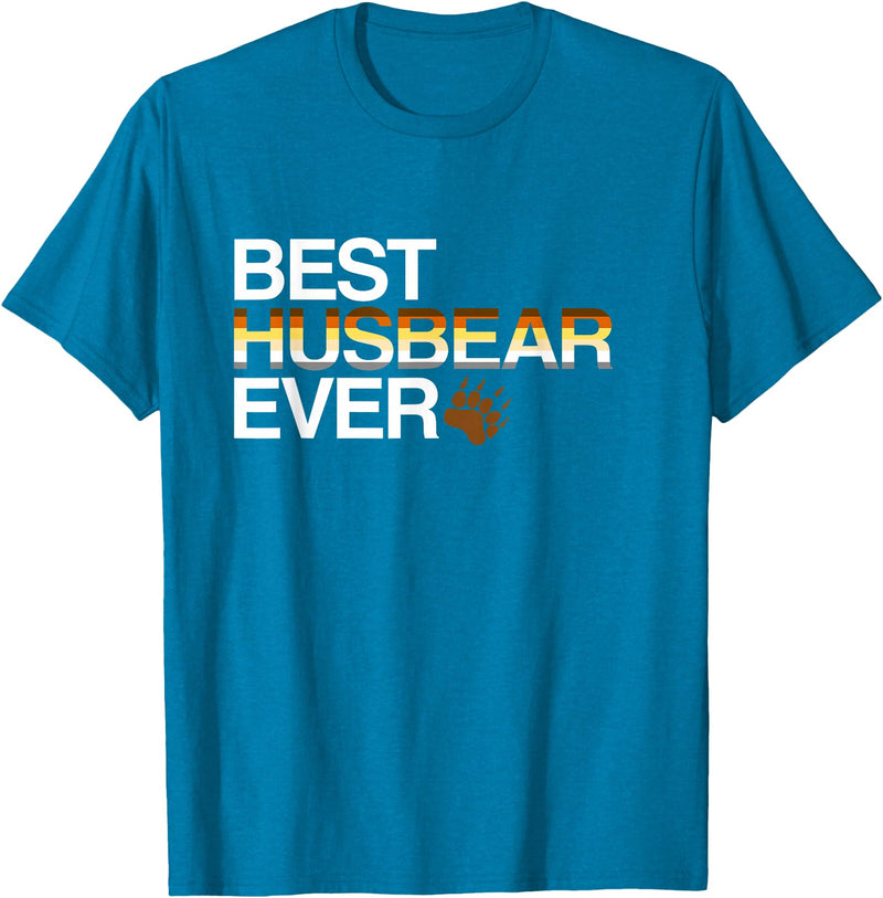 LGBT Love is Love Gay Bear Shirts Gay Bear Tee The Best Husband of All Time T-Shirt - Sapphire Blue