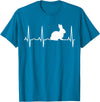 Bunny Heartbeat for Bunny Lovers Rabbit Gift T-Shirt in Sapphire Blue