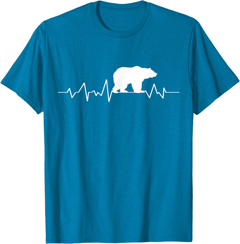 bear heartbeat t shirt Bear Heartbeat T-Shirt T-Shirt - Sapphire Blue