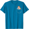 Pocket Hamster Shirt, Funny Hamster in Pocket Gift Tshirt T-Shirt - Sapphire Blue