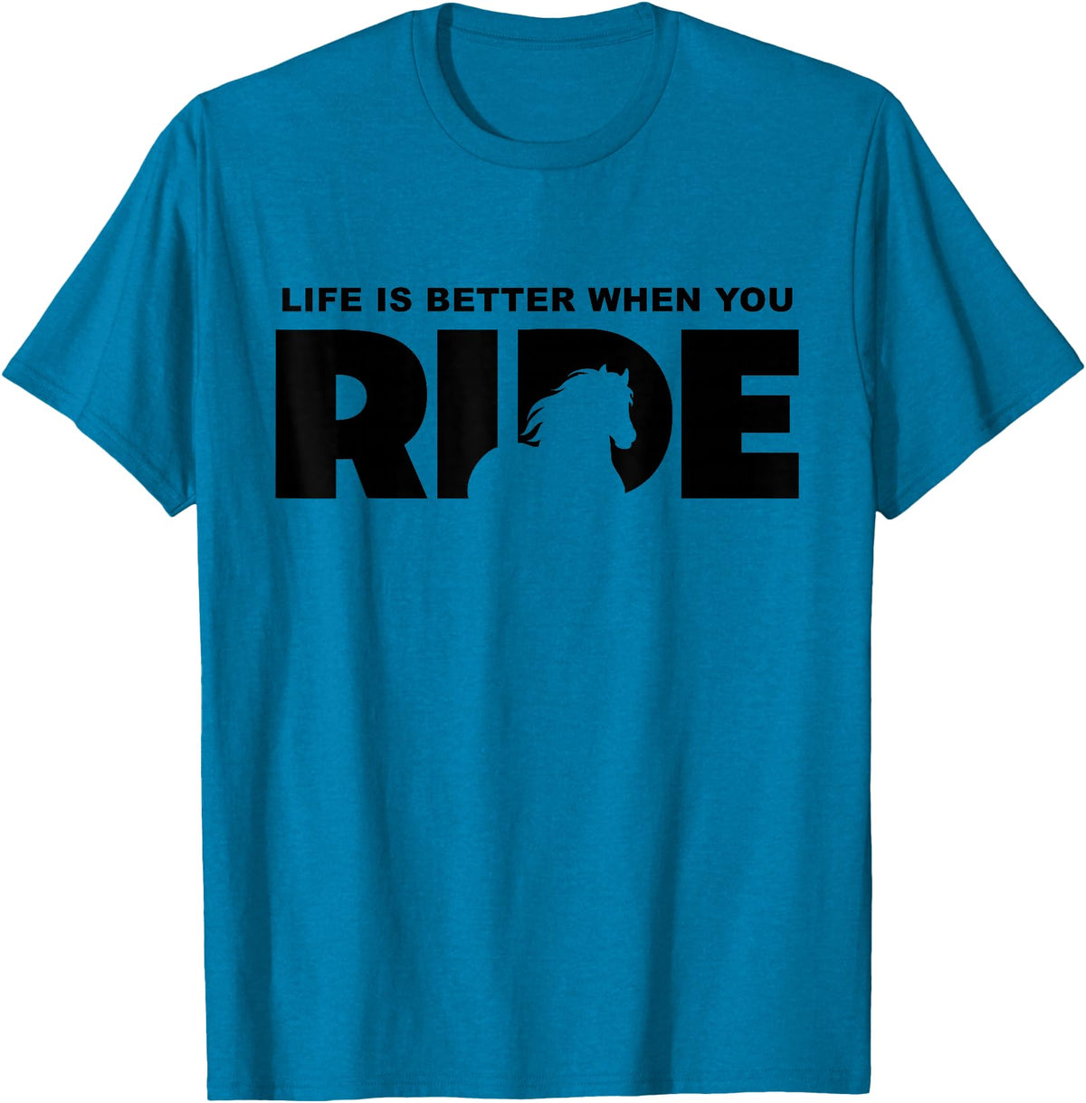 BASBO Horse Riding T-Shirt - Sapphire Blue