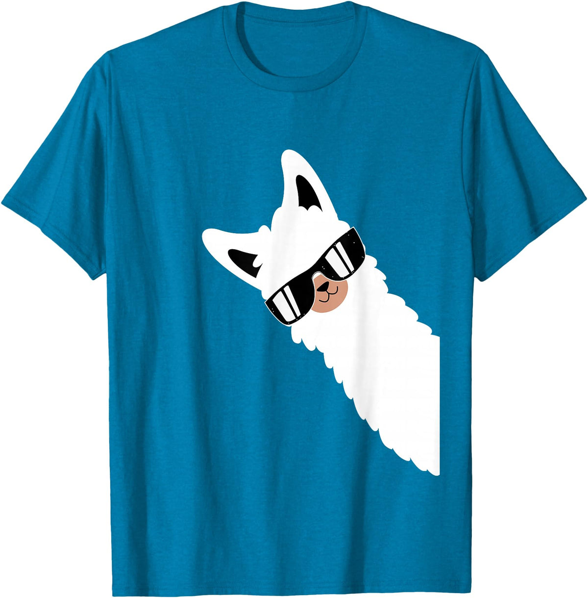 Funny Alpaca Apparel Lama Llama Alpaca with Sunglasses Lama Lover - Cool Lama T-Shirt - Sapphire Blue