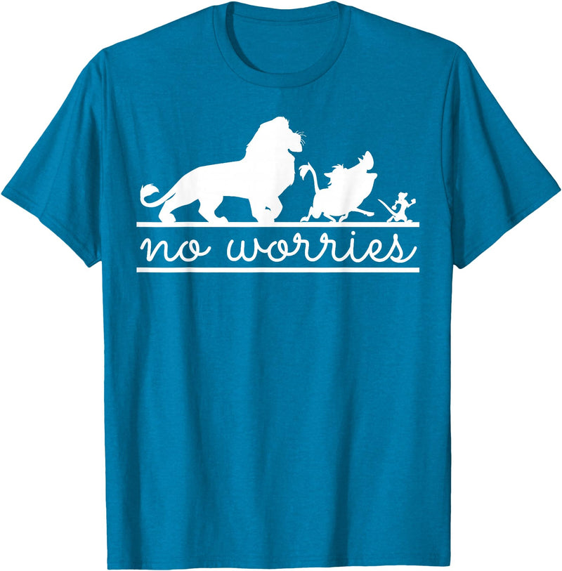 Disney Lion King No Worries Silhouette Trio T-Shirt - Sapphire Blue
