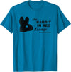 The Rabbit in Red Lounge Halloween T-Shirt in Sapphire Blue