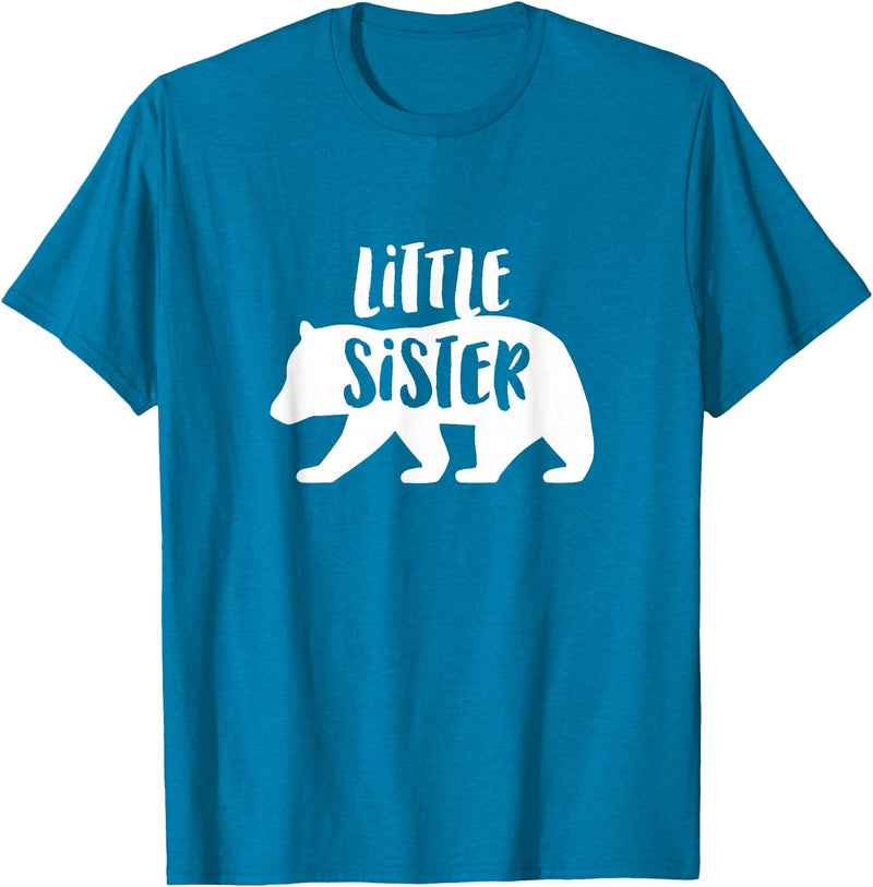The Persnickety Owl Family Bears #2 Little Sister Bear Shirt Sister Bear T-Shirt Sister Tee T-Shirt - Sapphire Blue