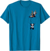 Kawaii Clothes - Anime Merch - japanese streetwear Kawaii Clothes Baby Panda Bear Pocket Panda T-Shirt - Sapphire Blue
