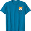 Cute Guinea Pig Tees And Gifts Guinea Pig In A Pocket Cute Pocket Guinea Pig T-Shirt - Sapphire Blue
