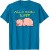 Cute Animal Pyjama Sleep Bed Outfits Funny Sleeping Pig Pajama Design for Bedtime T-Shirt - Sapphire Blue