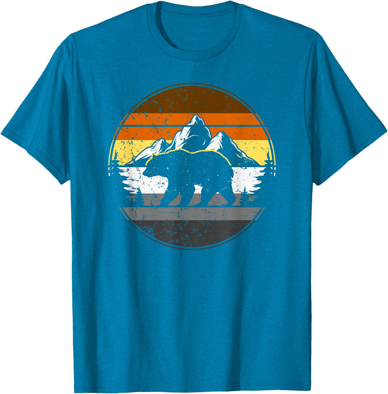 Bear Gay Pride by Content Design Studio Gay Men, Bear Community, Gay Bear T-Shirt - Sapphire Blue