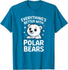 The Cute Animal Apparel Company Cute Polar Bear Lover Adults or Kids Boys Girls Polar Bears T-Shirt - Sapphire Blue