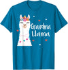Me & Mommy Llama Co. Grandma Llama Cute Llamas Lover Best Grandmother Ever T-Shirt - Sapphire Blue