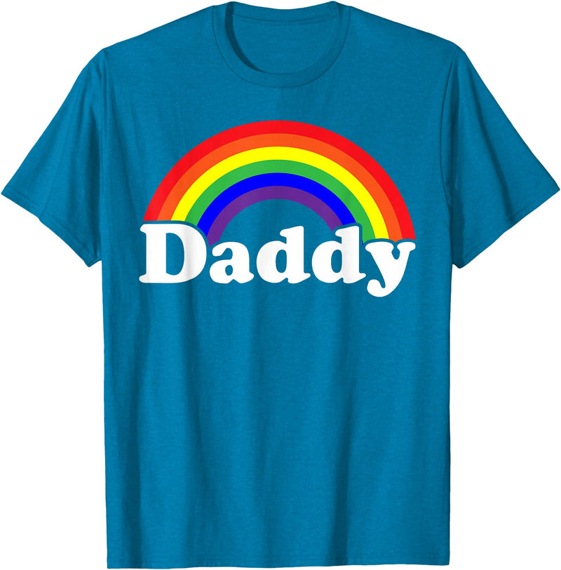 Gay Pride Parade Event Frestival Shirt Co Mens Damn Daddy Gay Pride Parade Daddy Masc Man LGBTQ Dad T-Shirt - Sapphire Blue