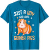 Guinea Pig Apparel & Gift Ideas Just a Boy who loves Guinea Pigs Kids Boys Guinea Pig T-Shirt - Sapphire Blue