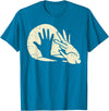 Funny Rabbit Animal Bunny Lover Shadow Play Pun Gift T-Shirt in Sapphire Blue