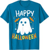 Happy Halloween Trick Or Treat Halloween Ghost T-Shirt - Sapphire Blue