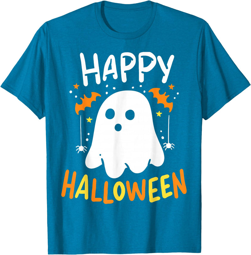 Happy Halloween Trick Or Treat Halloween Ghost T-Shirt - Sapphire Blue