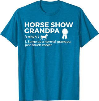 Horse Show Apparel Funny Horse Show Grandpa Definition T-Shirt - Sapphire Blue