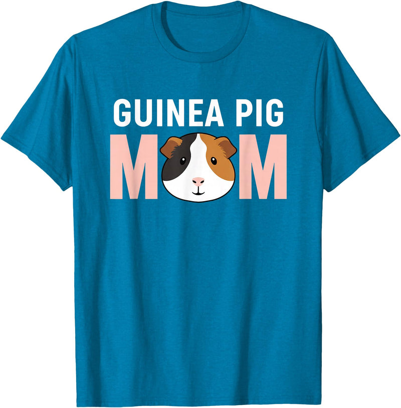 Cavy Mom Designs FarmAnimal Guinea Pig Mom Cavy Owner Mom Design T-Shirt - Sapphire Blue