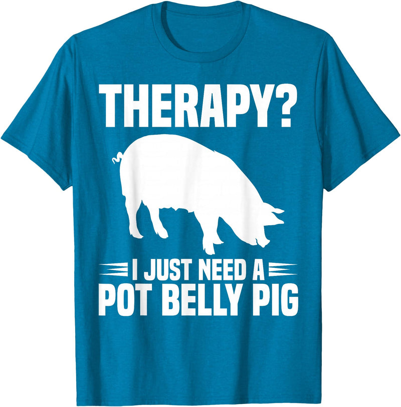 Pot Belly Pig Owner Clothing Pig Harness and Leash Pot Belly Pig Owner Food Toys Supplies Pot Belly Pig Mom T-Shirt - Sapphire Blue