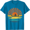 BOLD POD Sunset Canoe Bear T-Shirt - Sapphire Blue