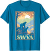 Giant Step Design Co. SWVA Southwest Virginia Black Bears Vintage Parks Poster T-Shirt - Sapphire Blue