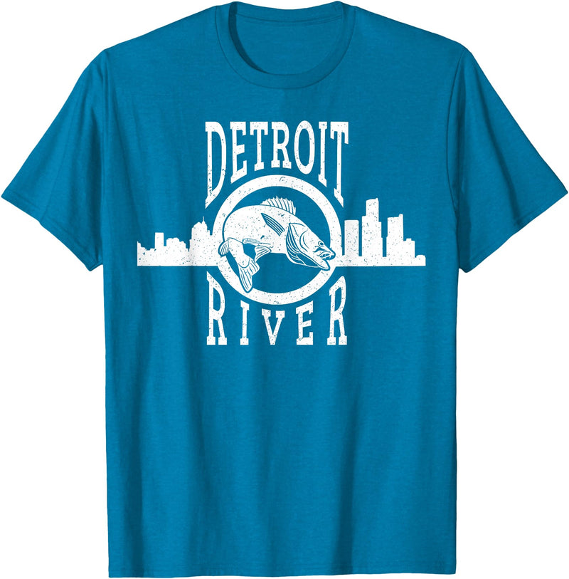 Eternal Angler Detroit River Walleye Fishing T Shirt for Men Women T-Shirt - Sapphire Blue