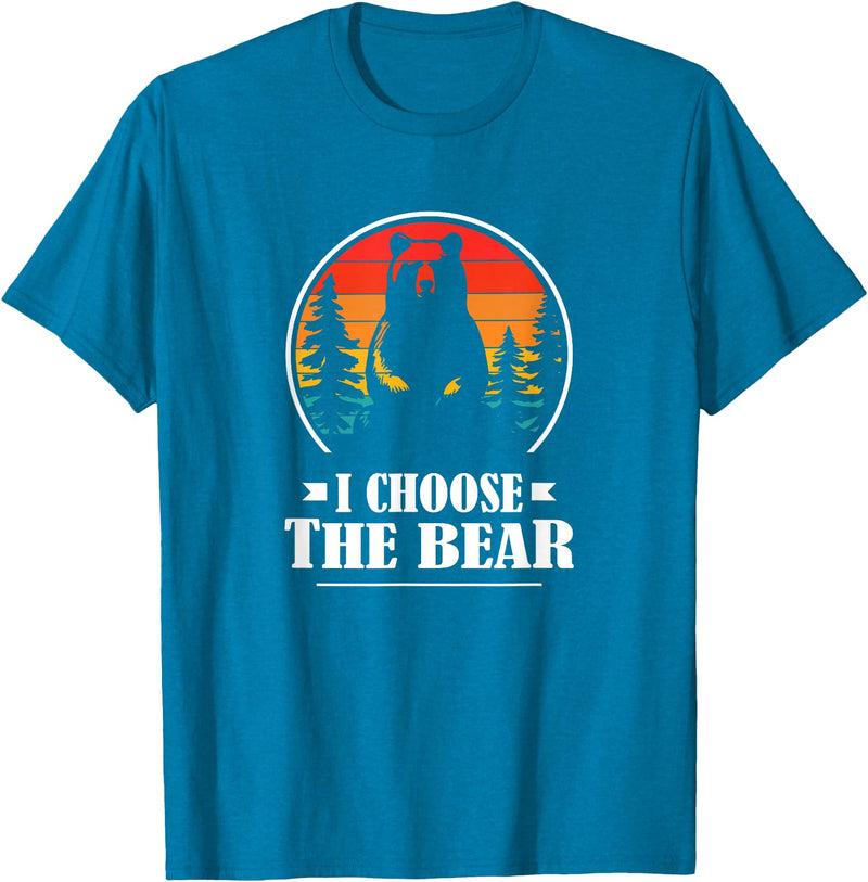 MeToo Angry Radical Feminist Gift Shirts & Hoodies Womens Retro Vintage This Is Why I Choose The Bear T-Shirt - Sapphire Blue